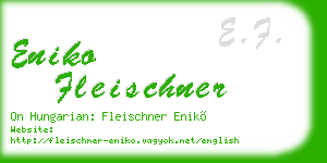 eniko fleischner business card